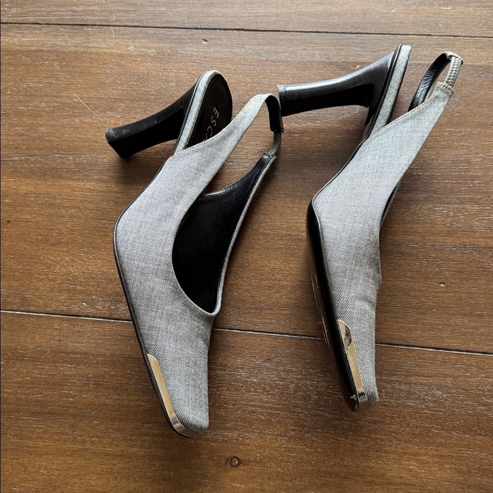 Size 8 38 Escada wool fabric gray Pumps - Picture 5 of 16